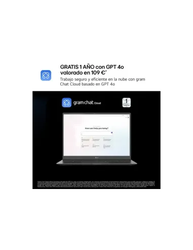 Portátil LG Gram 17ZD90TL-G.AX85BN 17” WQXGA 512GB y Wi-Fi 7
