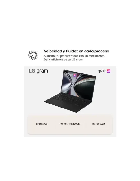 Portátil LG Gram 17ZD90TL-G.AX85BN 17” WQXGA 512GB y Wi-Fi 7