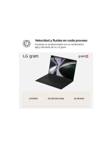 Portátil LG Gram 17Z90TL-G.AU99BN de 17” WQXGA 1TB y Wi-Fi 7