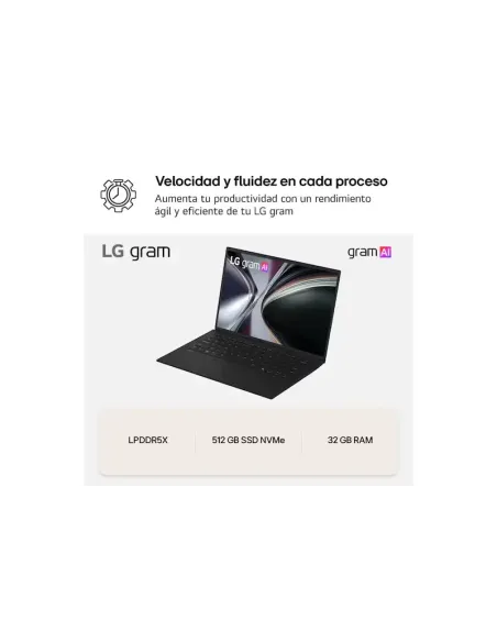 Portátil LG Gram 17Z90TL-G.AU99BN de 17” WQXGA 1TB y Wi-Fi 7