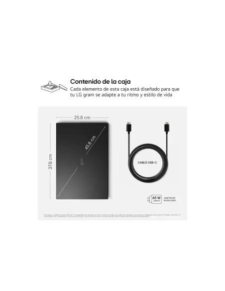 Portátil LG Gram 17Z90TL-G.AU99BN de 17” WQXGA 1TB y Wi-Fi 7