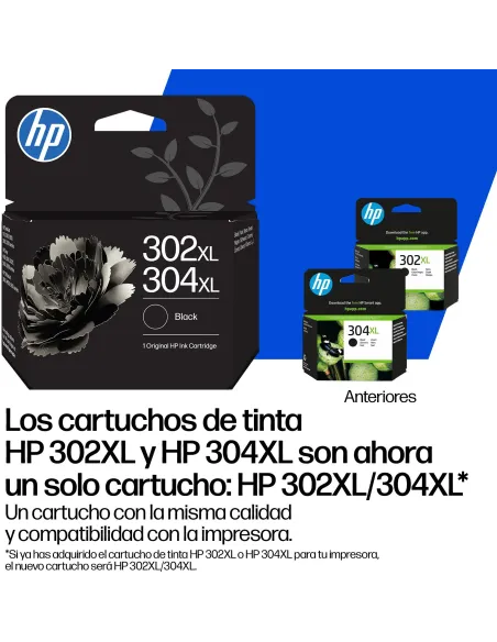 Cartucho HP 302XL/304XL negro XL original 300 págs