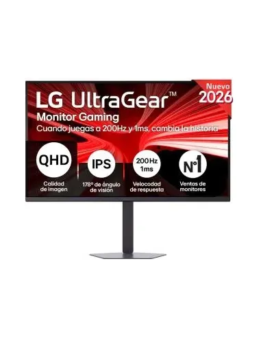 LG UltraGear 32G620B-B de 32" QHD, 200Hz, IPS, HDR10, 1ms y altura ajustable
