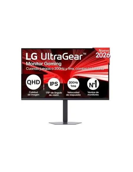 LG UltraGear 32G620B-B de 32" QHD, 200Hz, IPS, HDR10, 1ms y altura ajustable