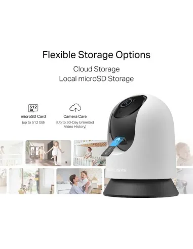 Mercusys MC200 cámara Wi-Fi interior 360 Full HD negra