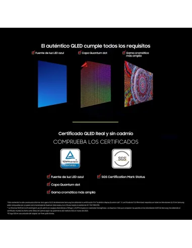 Samsung TQ65Q7F5AUXXC de 65": TV QLED Q7F5 4K Tizen 60 Hz