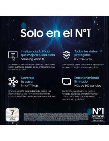 Samsung TQ65Q7F5AUXXC de 65": TV QLED Q7F5 4K Tizen 60 Hz