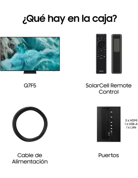 Samsung TQ65Q7F5AUXXC de 65": TV QLED Q7F5 4K Tizen 60 Hz