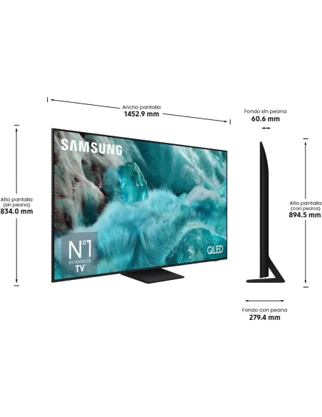Samsung TQ65Q7F5AUXXC de 65": TV QLED Q7F5 4K Tizen 60 Hz
