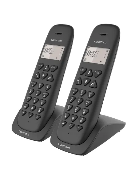 Logicom Vega 250 Duo Negro Teléfono Inalámbrico DECT