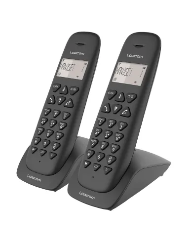 LOGICOM Vega 255T Dúo Negro Teléfono Inalámbrico DECT