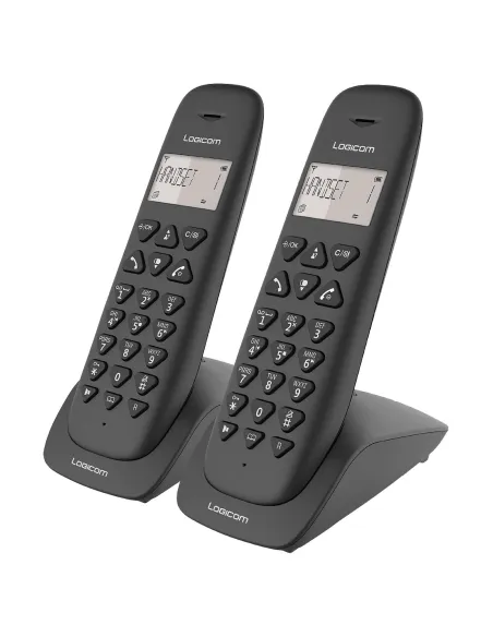LOGICOM Vega 255T Dúo Negro Teléfono Inalámbrico DECT