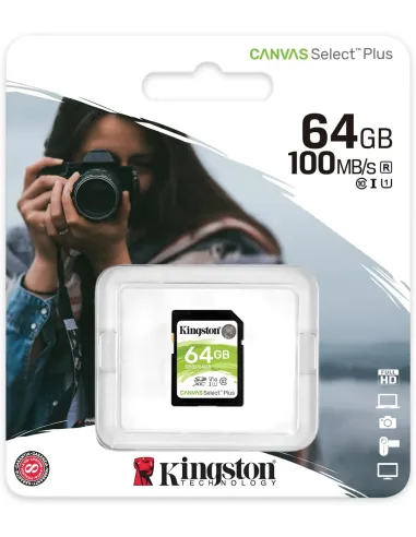 Kingston Canvas Select Plus 64GB: tarjeta SDXC U1 V10