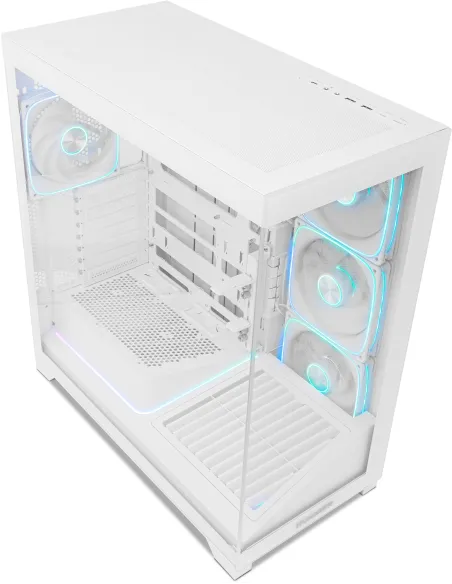Torre Nox Hummer Blade Blanco con 5 ventiladores ARGB 140 mm