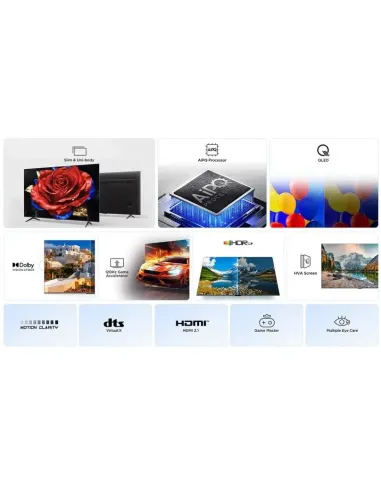 TCL 50T69C Pantalla QLED 50" 4K: Google TV, HDR y eARC HDMI
