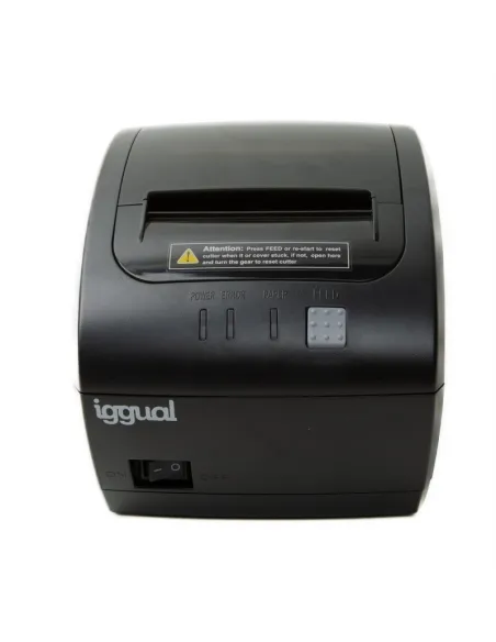 Iggual TP7001 Impresora de Tickets Térmica USB + Ethernet Negra