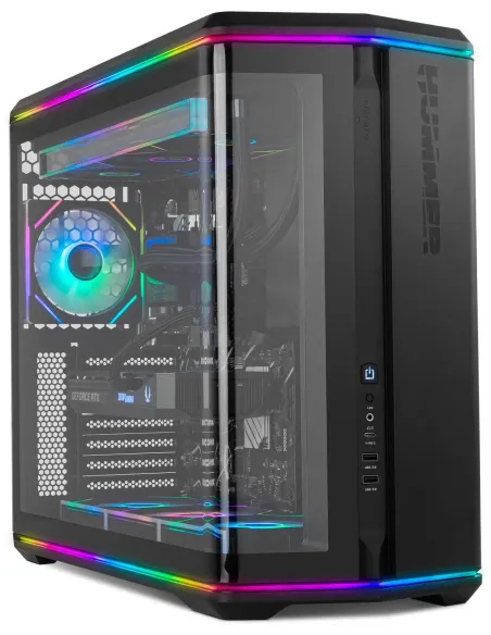 Nox Hummer Anvil aRGB Negra Semitorre ATX Cristal Templado Curvo