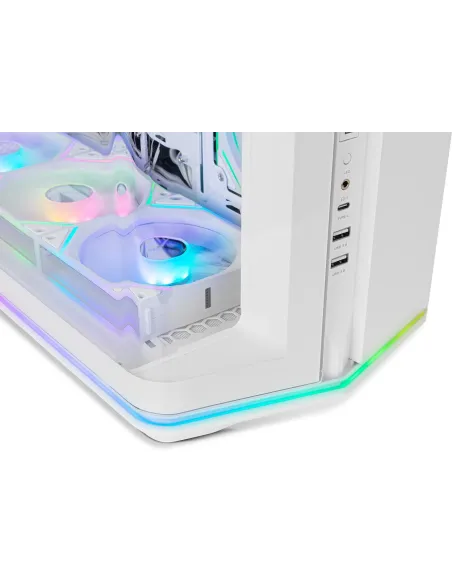 Caja Semitorre ATX Nox Hummer Anvil aRGB Blanca