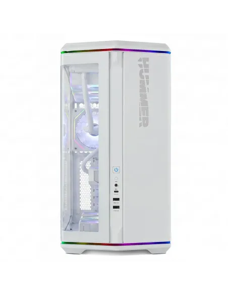 Caja Semitorre ATX Nox Hummer Anvil aRGB Blanca