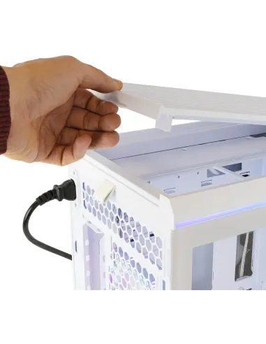 Caja Semitorre ATX Nox Hummer Anvil aRGB Blanca