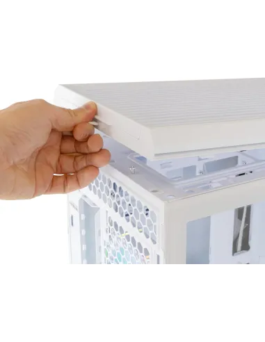 Caja Semitorre ATX Nox Hummer Anvil aRGB Blanca