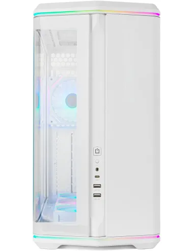 Caja Semitorre ATX Nox Hummer Anvil aRGB Blanca
