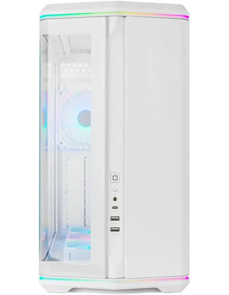 Caja Semitorre ATX Nox Hummer Anvil aRGB Blanca
