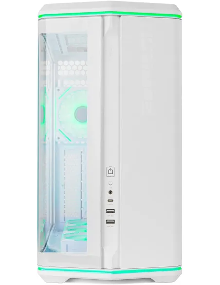 Caja Semitorre ATX Nox Hummer Anvil aRGB Blanca