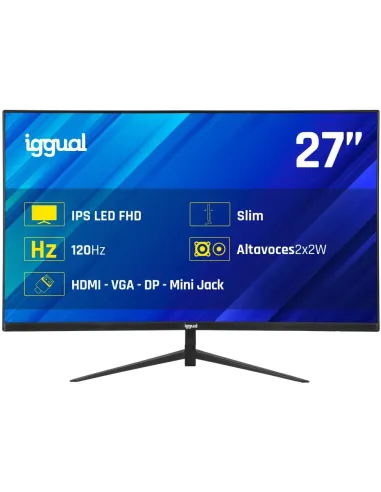 Iggual IGG320914 Monitor DisplayPort de 27" FHD IPS de 120Hz y 1ms