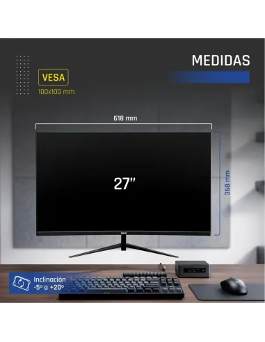 Monitor iggual IGG320914  27" IPS Full HD 120Hz con VGA y DP