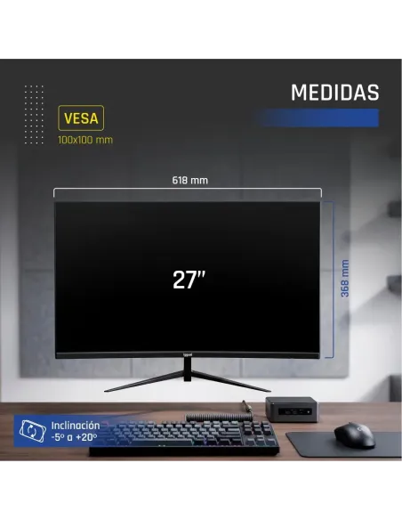 Monitor iggual IGG320914  27" IPS Full HD 120Hz con VGA y DP