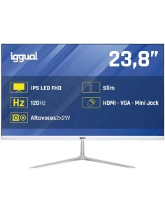 Iggual IGG321041 Monitor de 23,8" IPS Full HD 120Hz Blanco