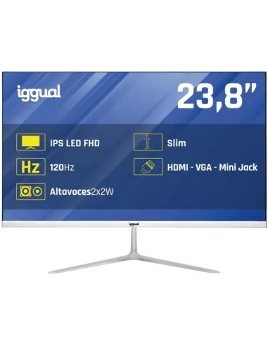 Iggual IGG321041 Monitor de 23,8" IPS Full HD 120Hz Blanco