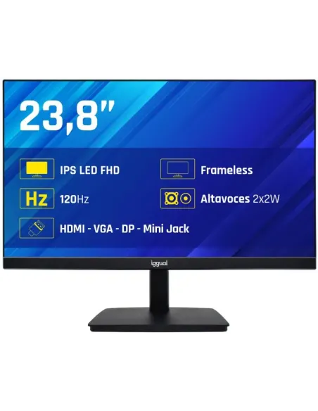 iggual IGG321102 Monitor de 24" Full HD IPS 120Hz 1ms y Soporte VESA para Mini PC