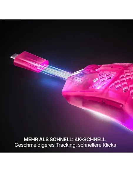 SteelSeries Aerox 3 Wireless Gen 2 Magenta Haze de solo 68 g