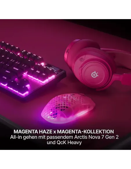 SteelSeries Aerox 3 Wireless Gen 2 Magenta Haze de solo 68 g