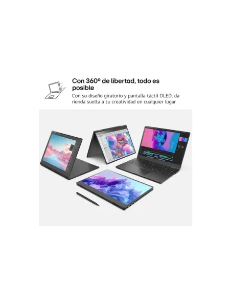 LG gram Pro 2en1 16T90TP-K.AD88BN pantalla OLED 3K Táctil