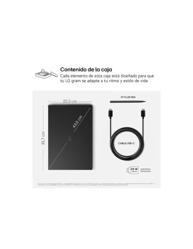 LG gram Pro 2en1 16T90TP-K.AD88BN pantalla OLED 3K Táctil