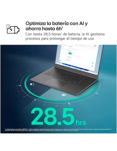 LG gram 16ZD90TL portátil 16" 32GB Wi-Fi 7 FreeOS 512GB