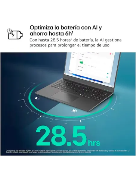 LG gram 16ZD90TL portátil 16" 32GB Wi-Fi 7 FreeOS 512GB