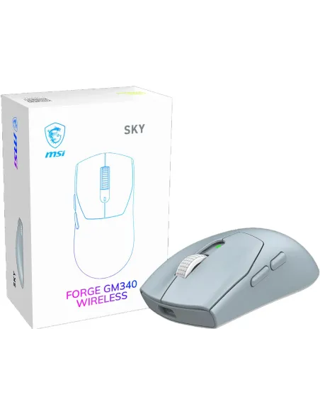 Ratón Gaming MSI Forge GM340 Wireless SKY con 12000 DPI