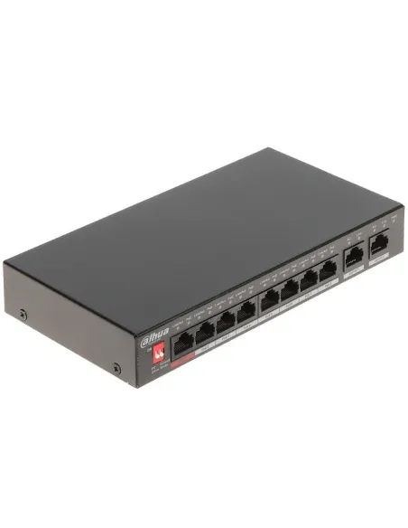 Dahua DH-HS4210-8GT-110 Switch PoE de 10 Puertos , 2 puertos uplink SFP Gigabit