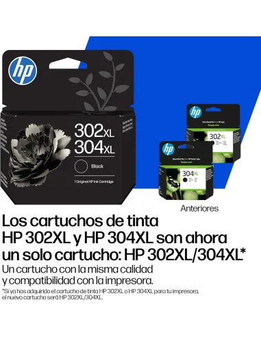 HP 302XL/304XL Negro: cartucho de tinta original XL