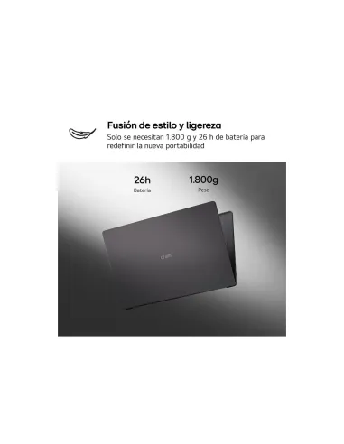 Portátil 16" LG Gram Book AI 16U55U-G.AU75BN Windows 11 Home