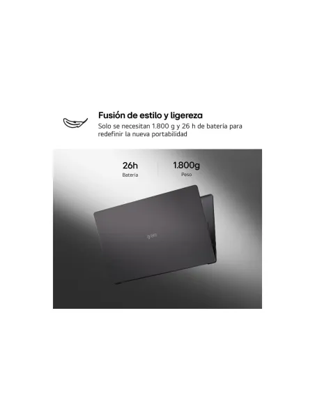 Portátil 16" LG Gram Book AI 16U55U-G.AU75BN Windows 11 Home