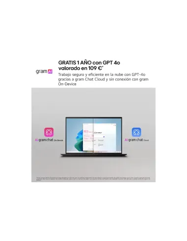 Portátil 16" LG Gram Book AI 16U55U-G.AU75BN Windows 11 Home