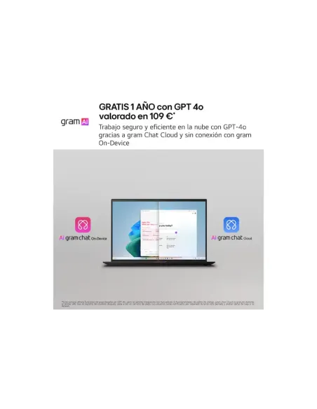 Portátil 16" LG Gram Book AI 16U55U-G.AU75BN Windows 11 Home