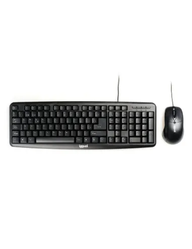 Iggual COM-CK-BASIC Kit teclado y Ratón Negro 800 DPI