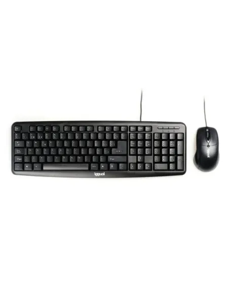 Iggual COM-CK-BASIC Kit teclado y Ratón Negro 800 DPI