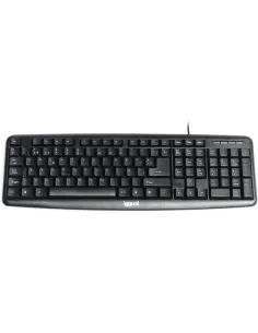 Iggual CK-BASIC-105T Negro Teclado USB Plug & Play Diseño Ergonómico y Resistente a Salpicaduras-FTRTUS0597